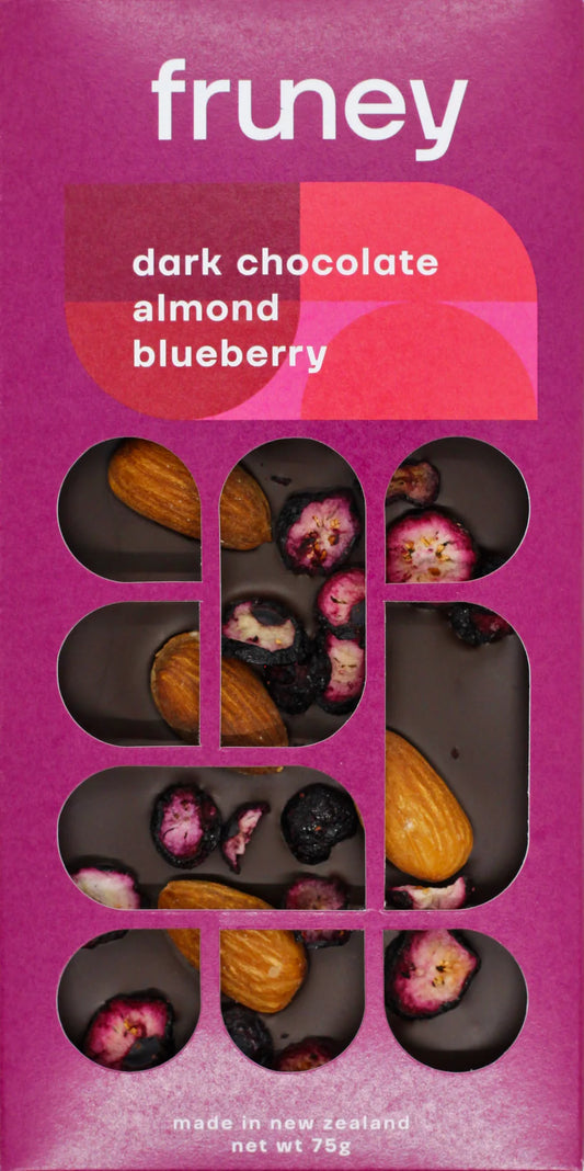 Fruney Chocolate Bar | Dark Chocolate, Almond & Blueberry