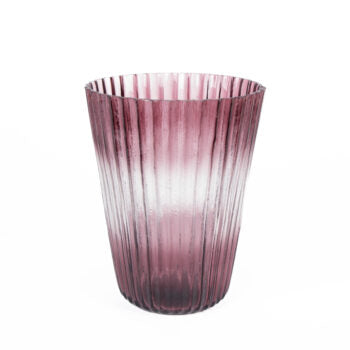 Trade Aid - Maroon ombre glass vase