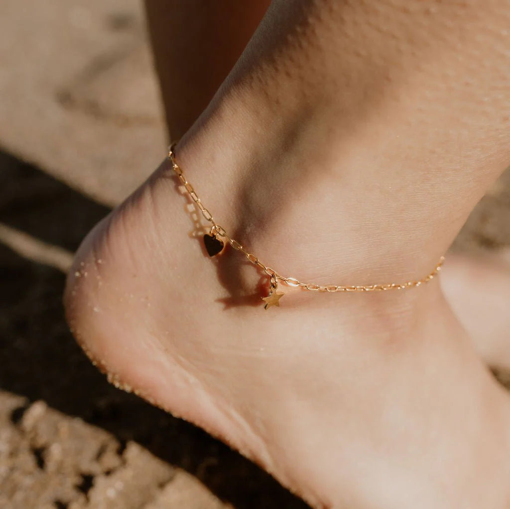 Katy B Charm Paperclip Anklet