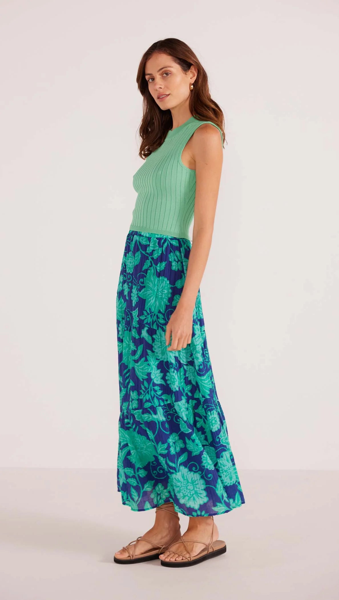 Mink Pink Connie Tiered Midi Skirt