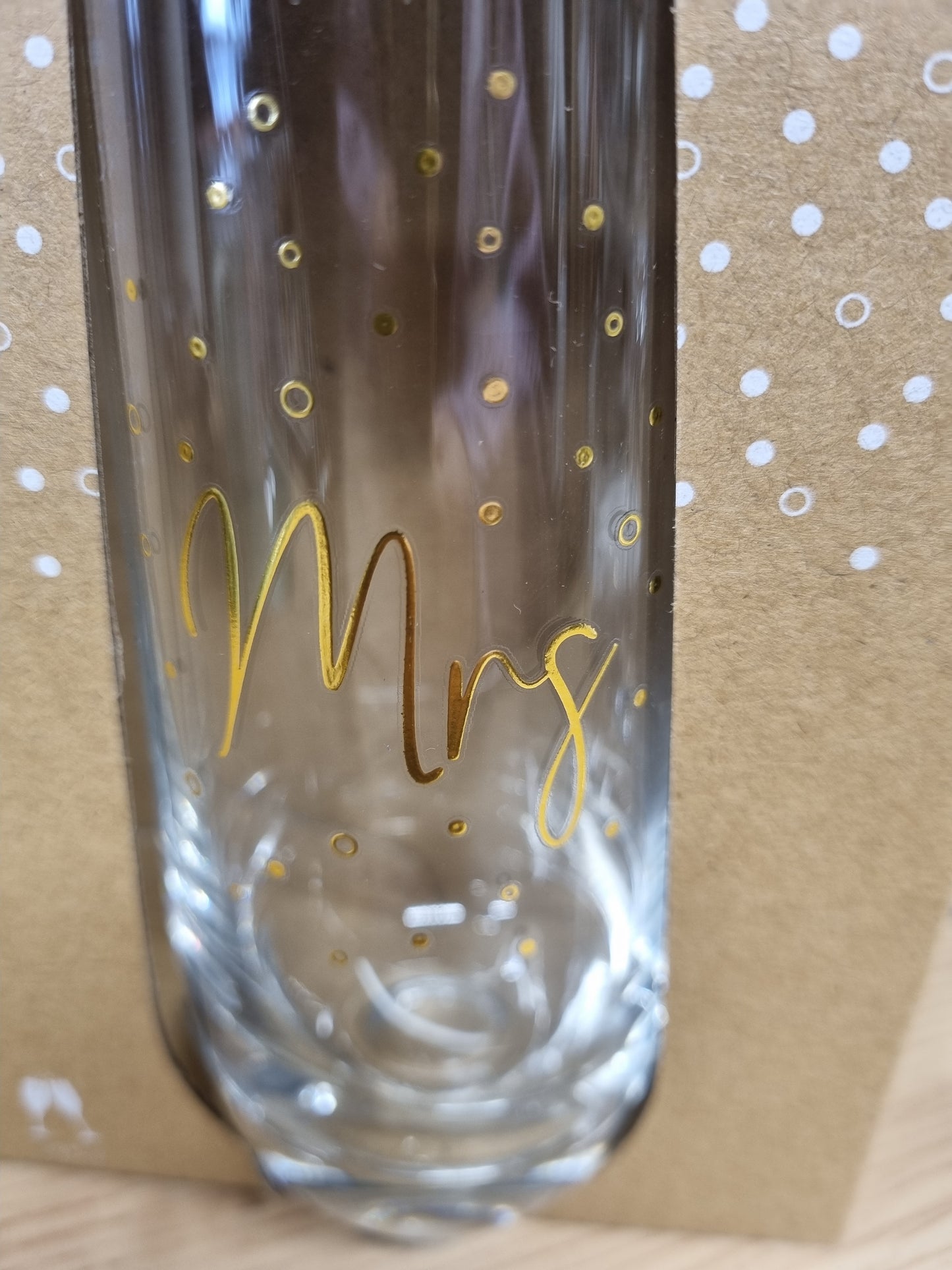 Mrs & Mrs Stemless Champagne Glasses - set of 2