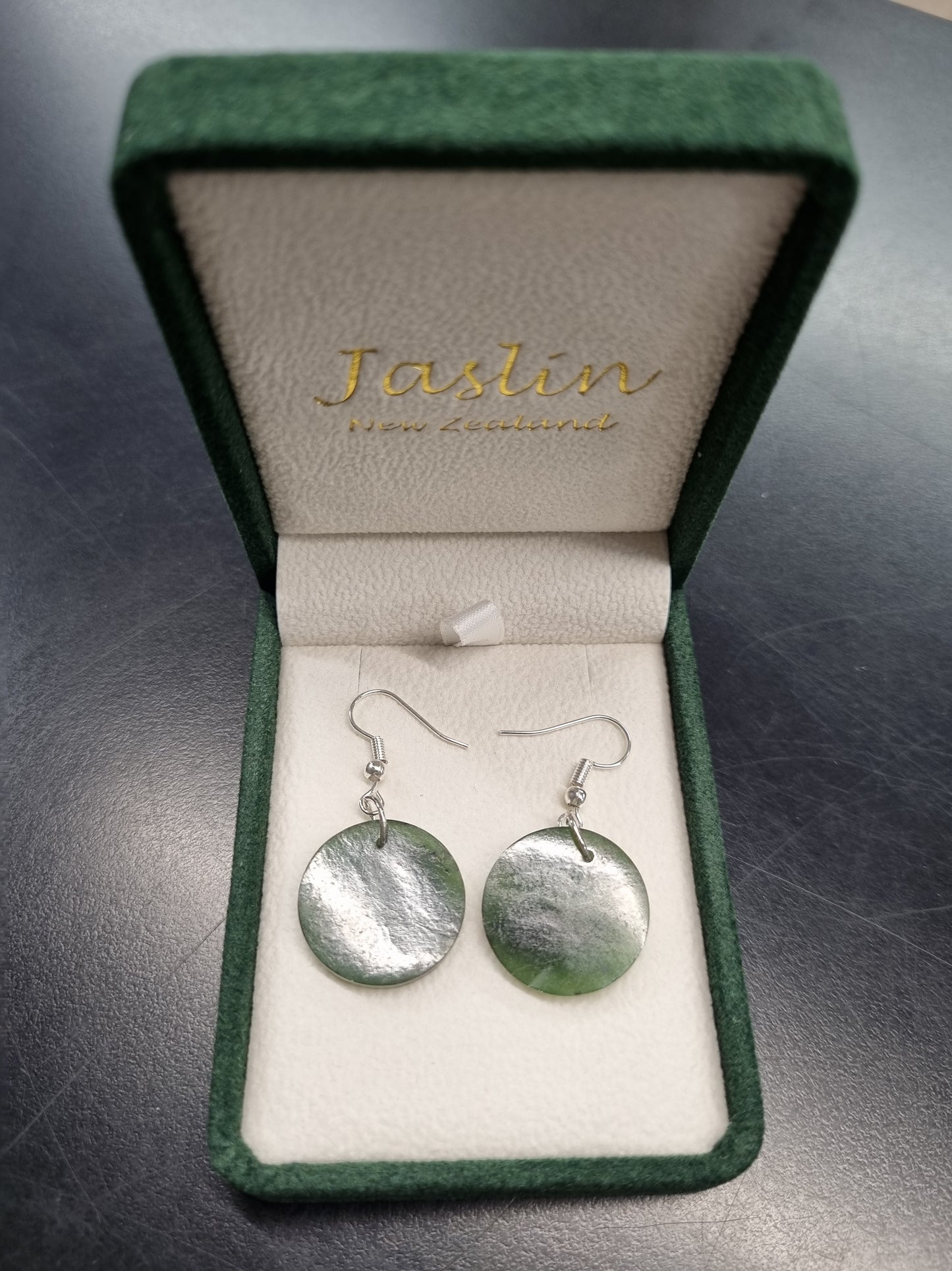 Jaslin Greenstone - Circle Earrings 22mm