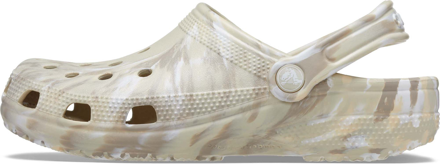 Classic Marbled Croc - Bone/Multi