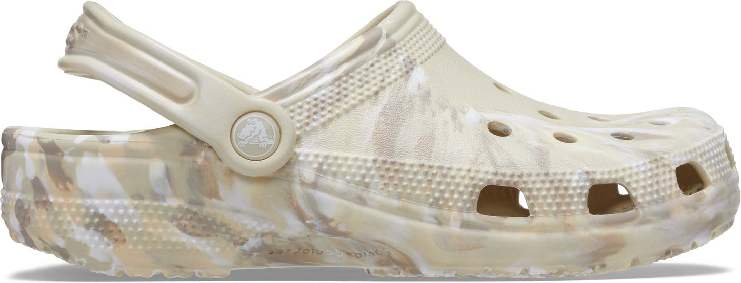 Classic Marbled Croc - Bone/Multi