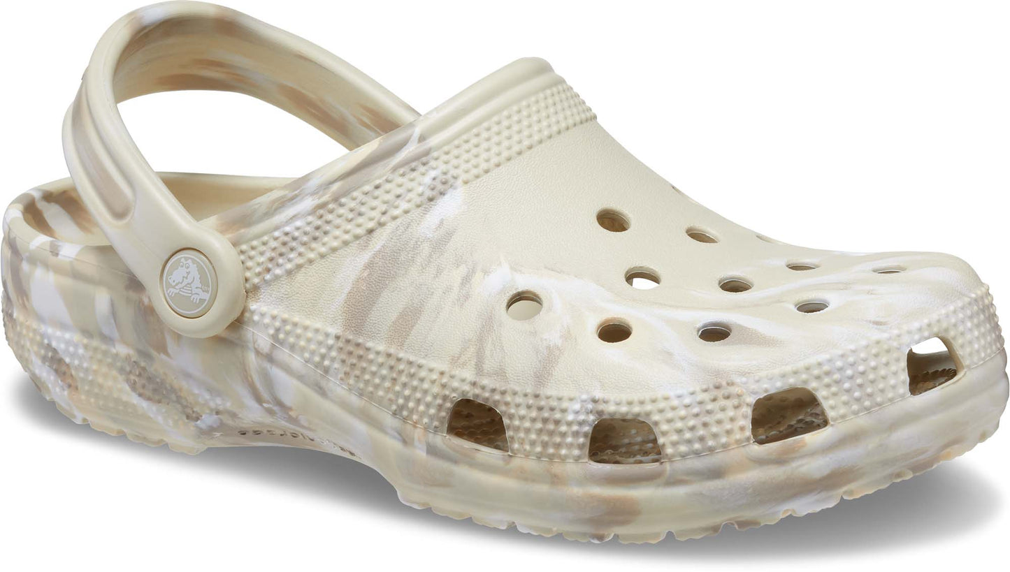 Classic Marbled Croc - Bone/Multi