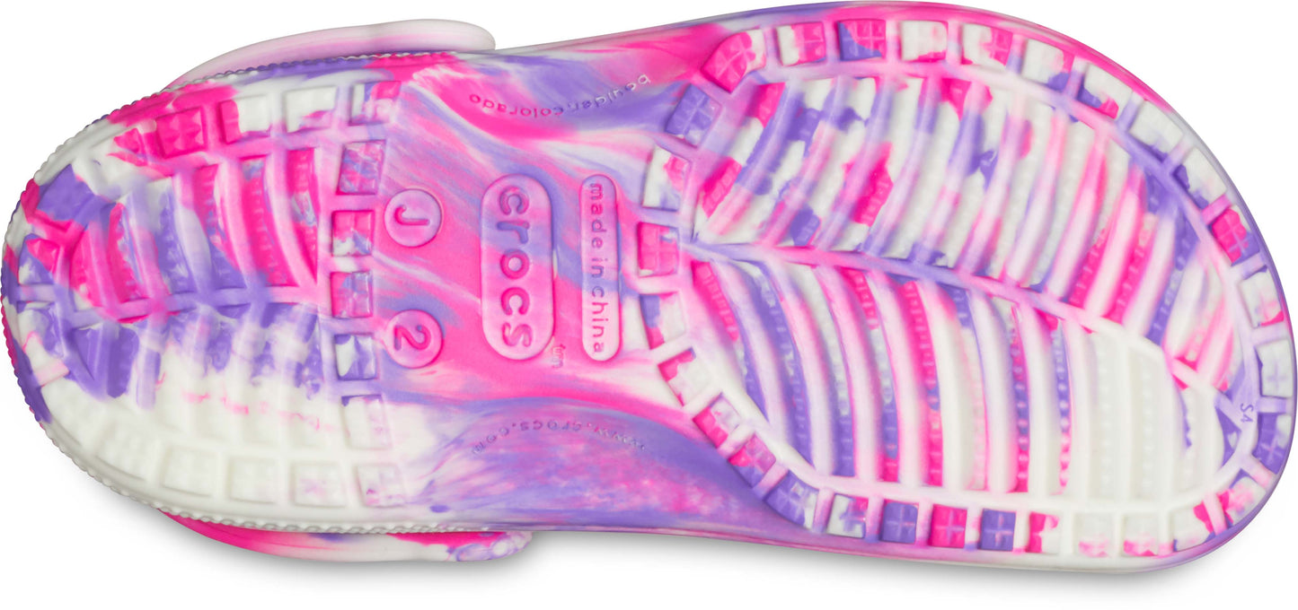 Kids Croc Glow Marbled Classic Clog | Pink Crush / Multi