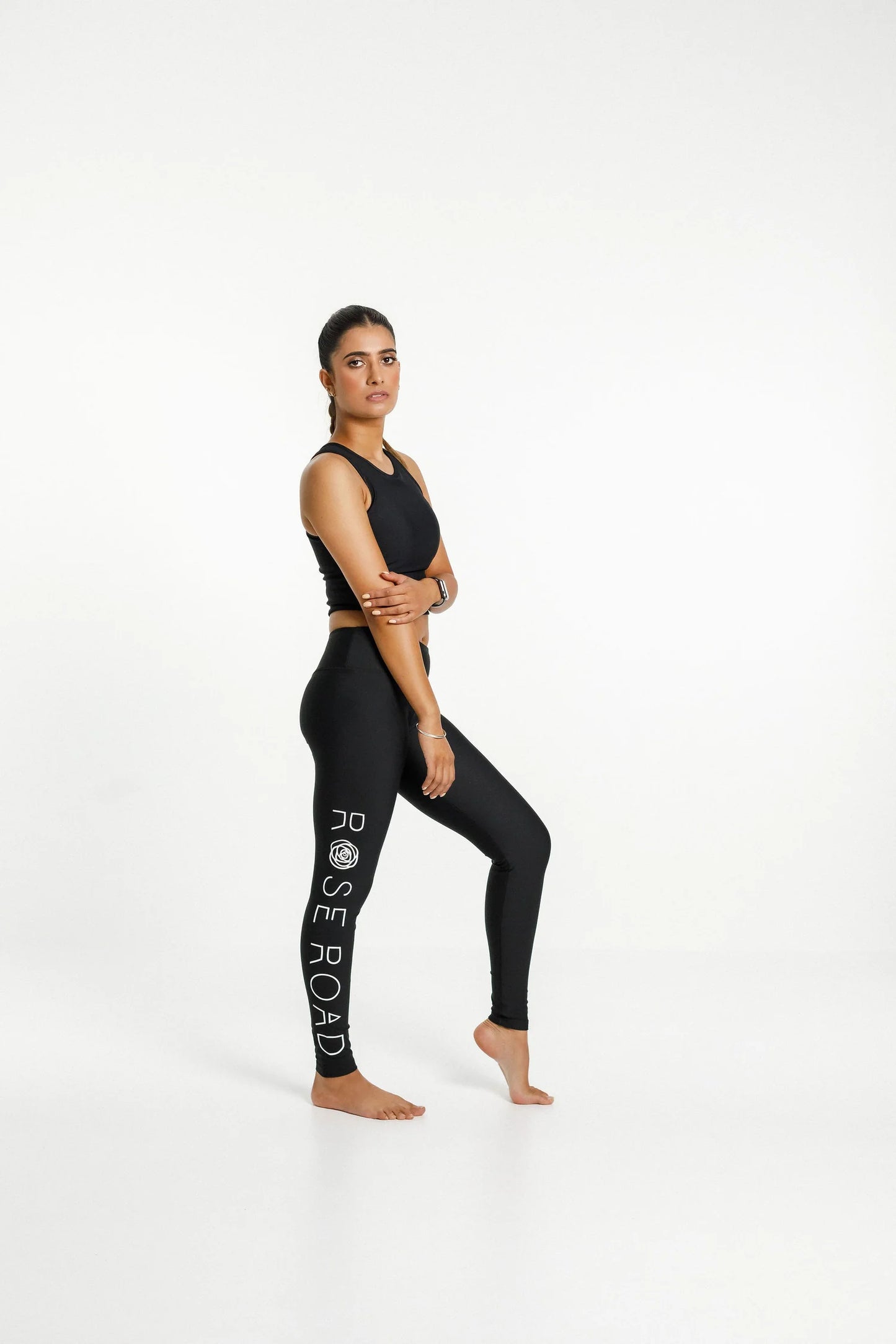 Rose Road Drawstring Leggings | Black