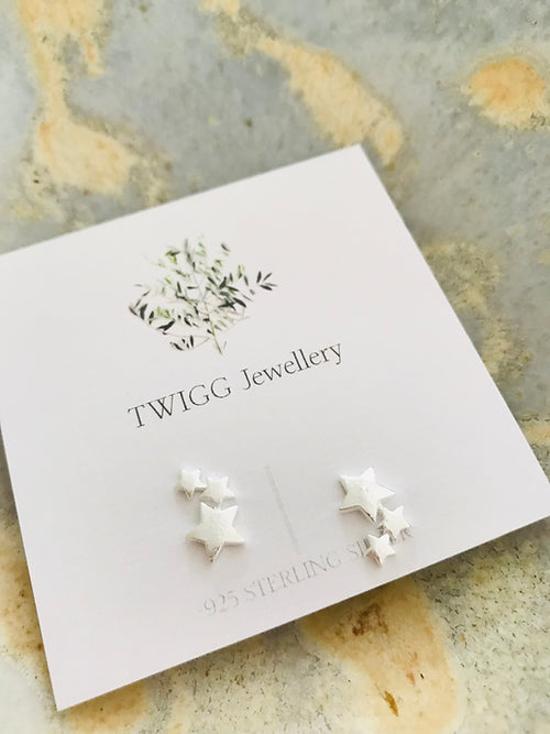 Twigg Tri Star Stud - Sterling Silver