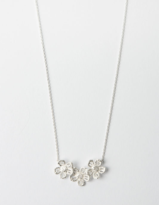 Stella + Gemma Brushed Flower Necklace