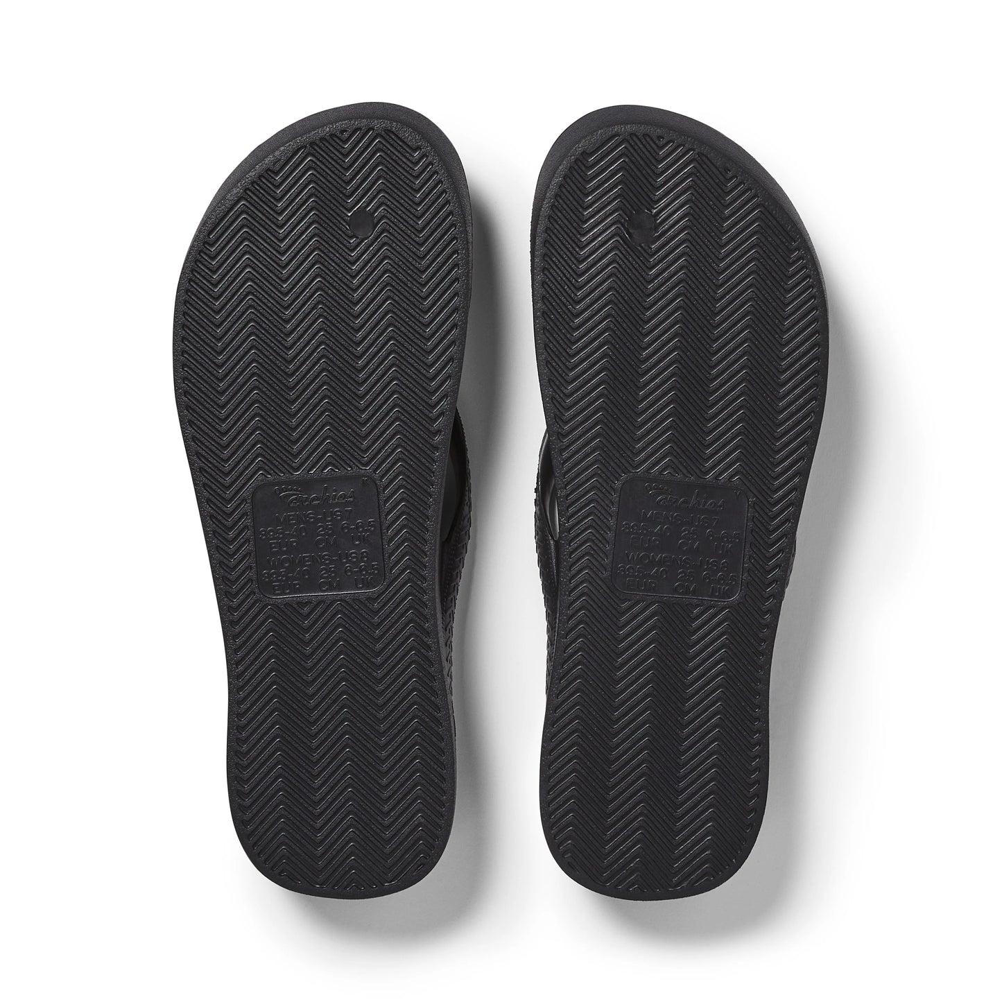 Archies Arch Support Jandals - Black Crystal