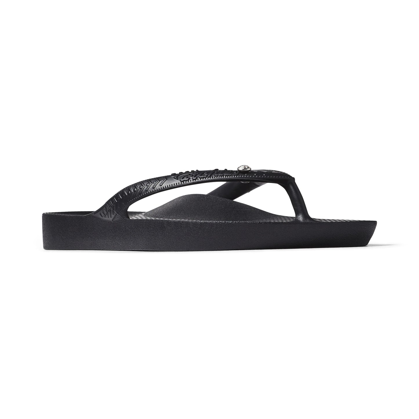 Archies Arch Support Jandals - Black Crystal