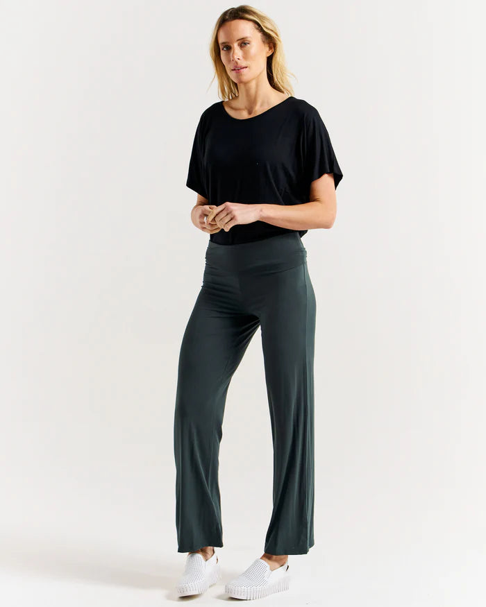 Betty Basics Houston Bamboo Relaxed Pant - Dusty Moss