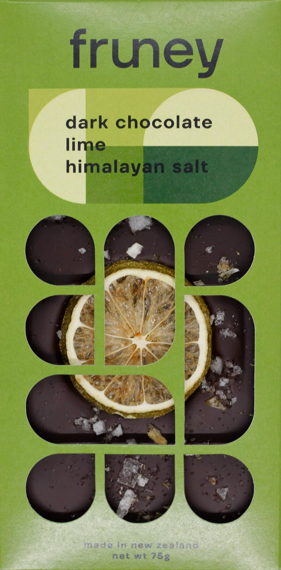 Fruney Chocolate Bar | Dark Chocolate, Lime & Himalayan Salt