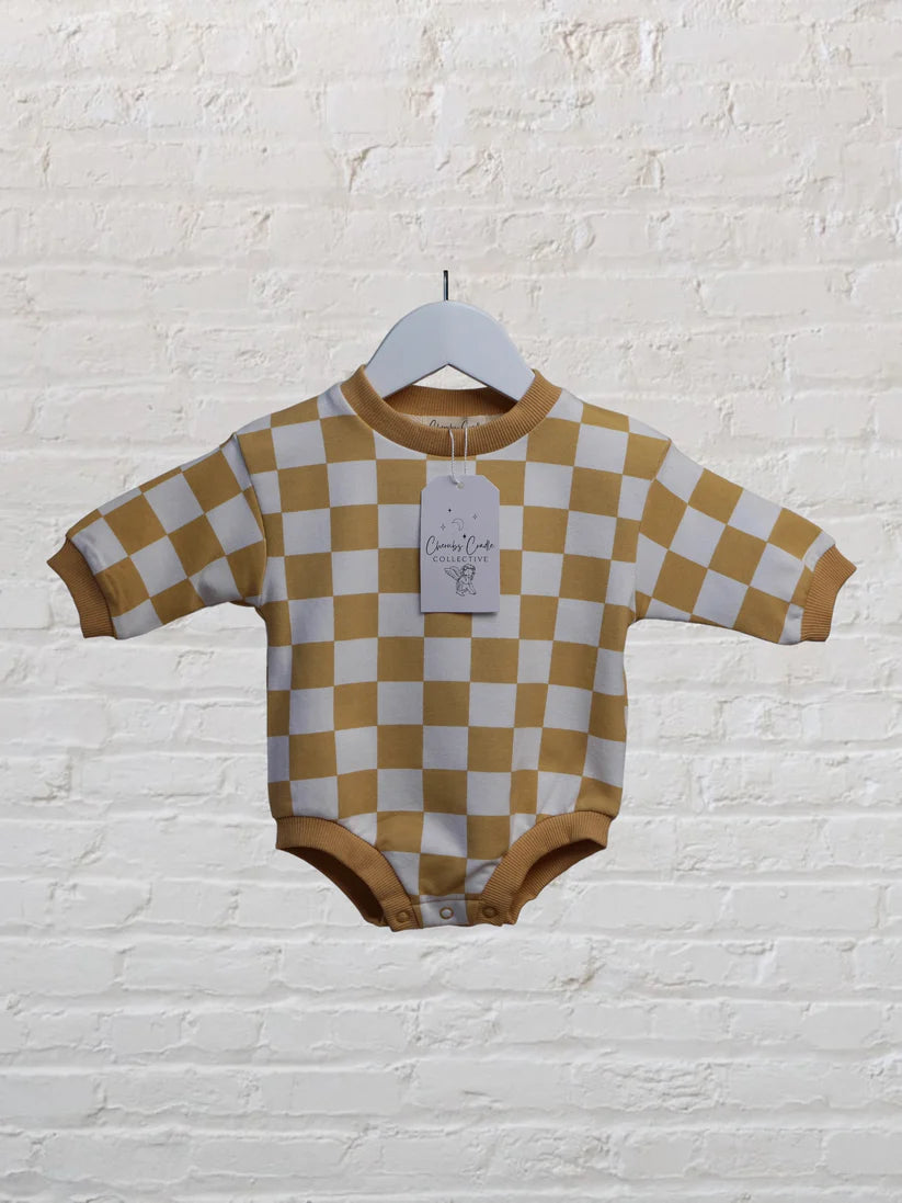 Cherub's Cradle Checkered Baby Romper