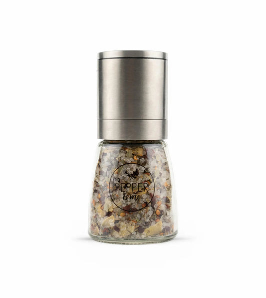 Pepper & Me Man Grind Filled Grinder - Stainless Steel