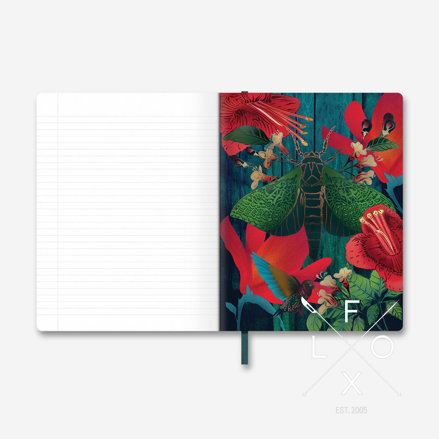 Flox Lined Journal - Orchid & Florets