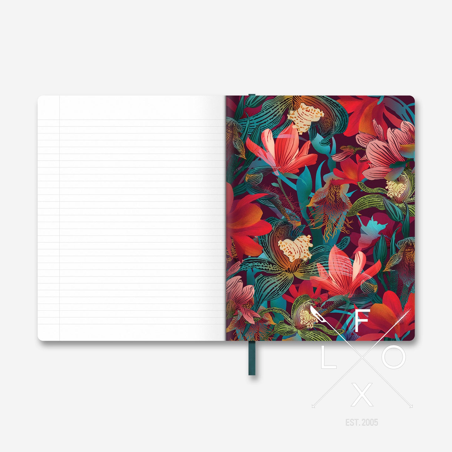 Flox Lined Journal - Orchid & Florets