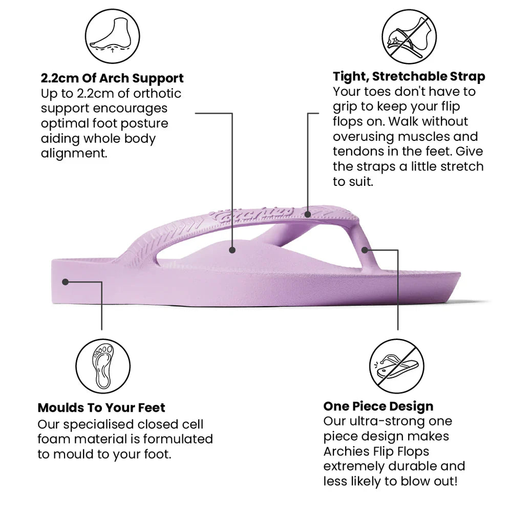 Archies Arch Support Jandals - Lilac