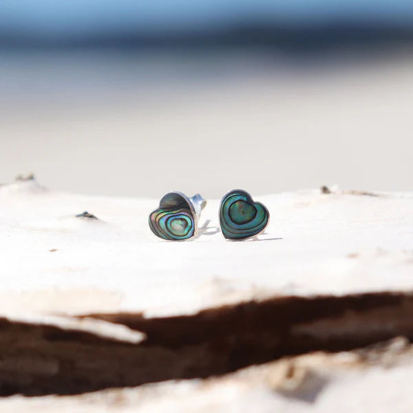 Little Taonga Paua Stud | Heart