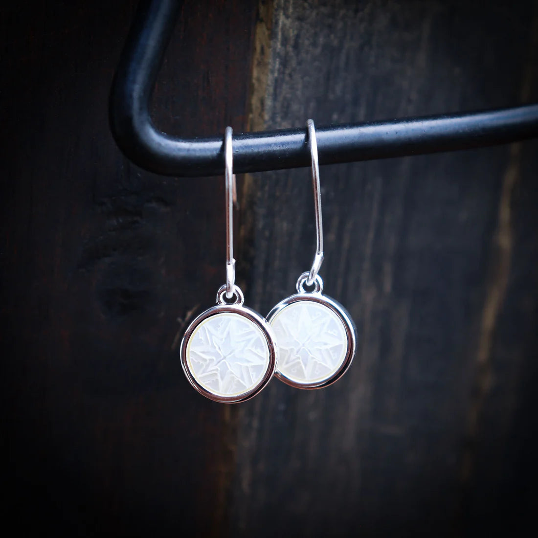 Little Taonga Mother of Pearl Matariki Whetū Pendant Earrings