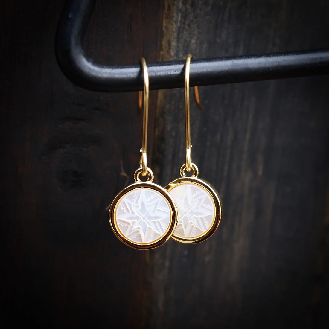 Little Taonga Mother of Pearl Matariki Whetū Pendant Earrings