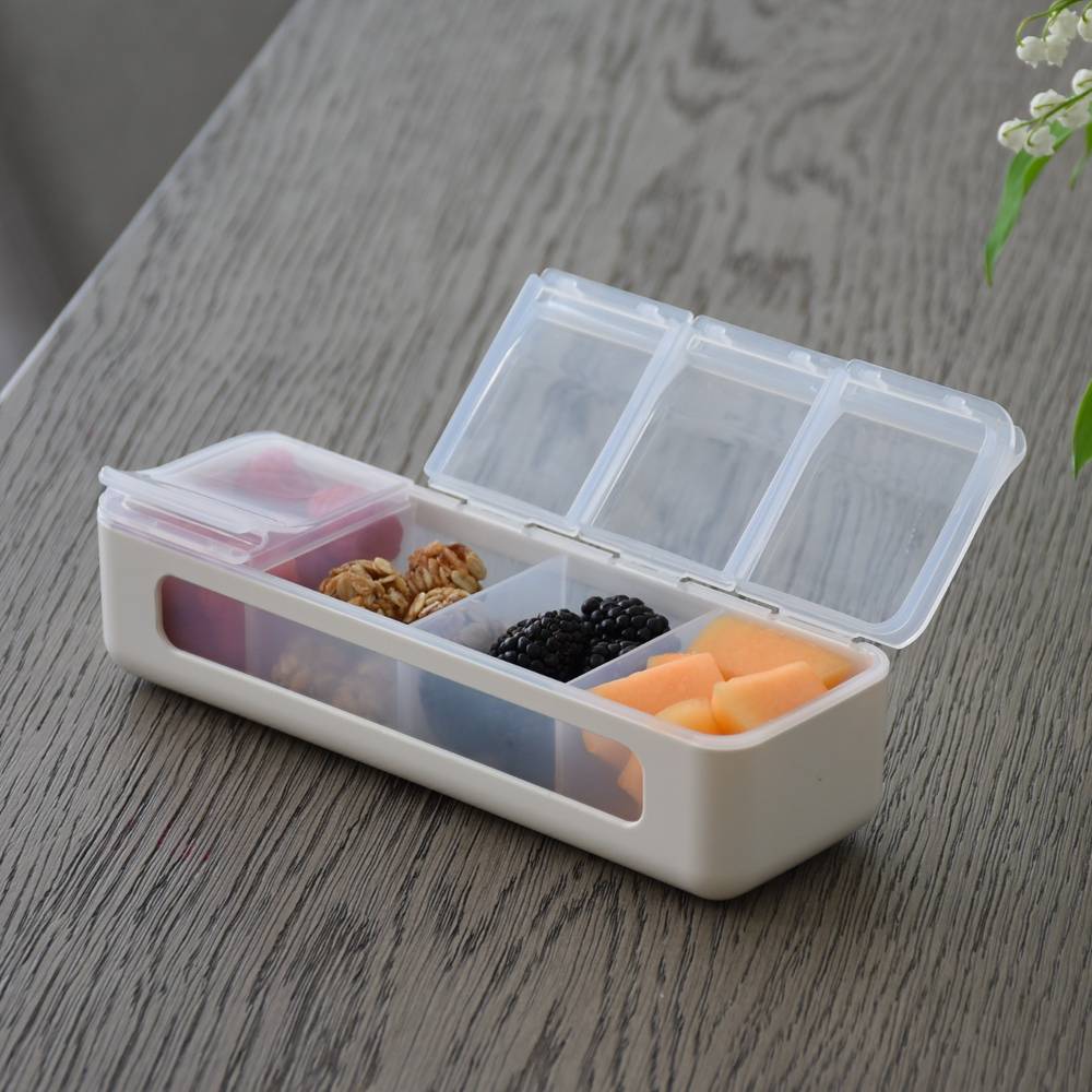 Melii 4 Compartment Snackle Box | Luxe Ivory