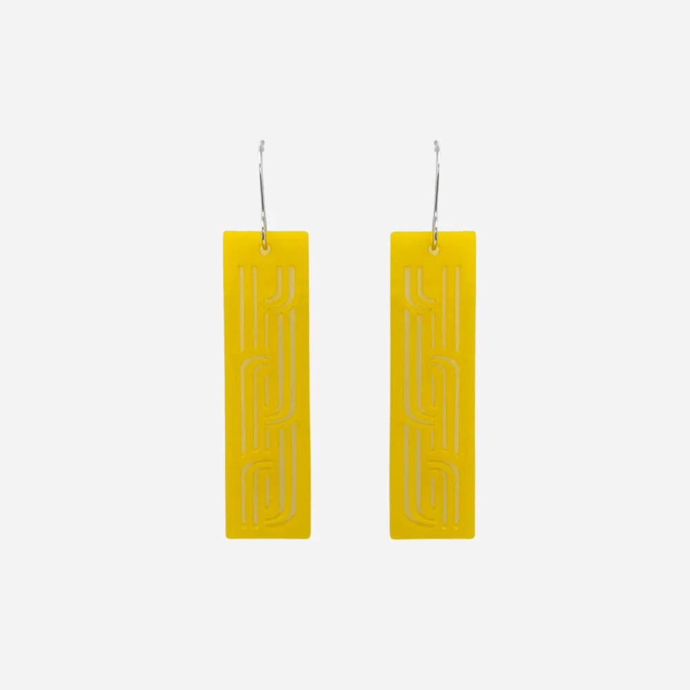 Nichola Earrings - Whakarare | Silver or Yellow