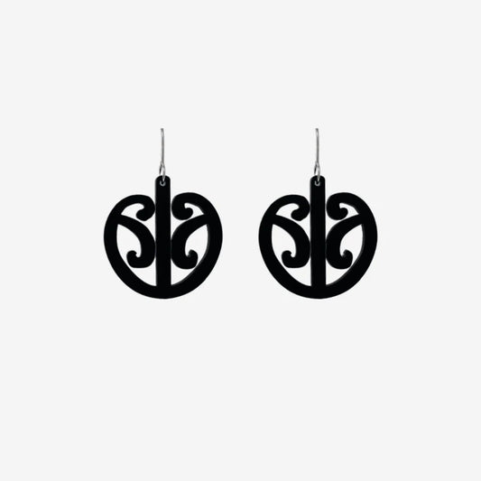 Nichola Earrings - Mangopare - Black Small