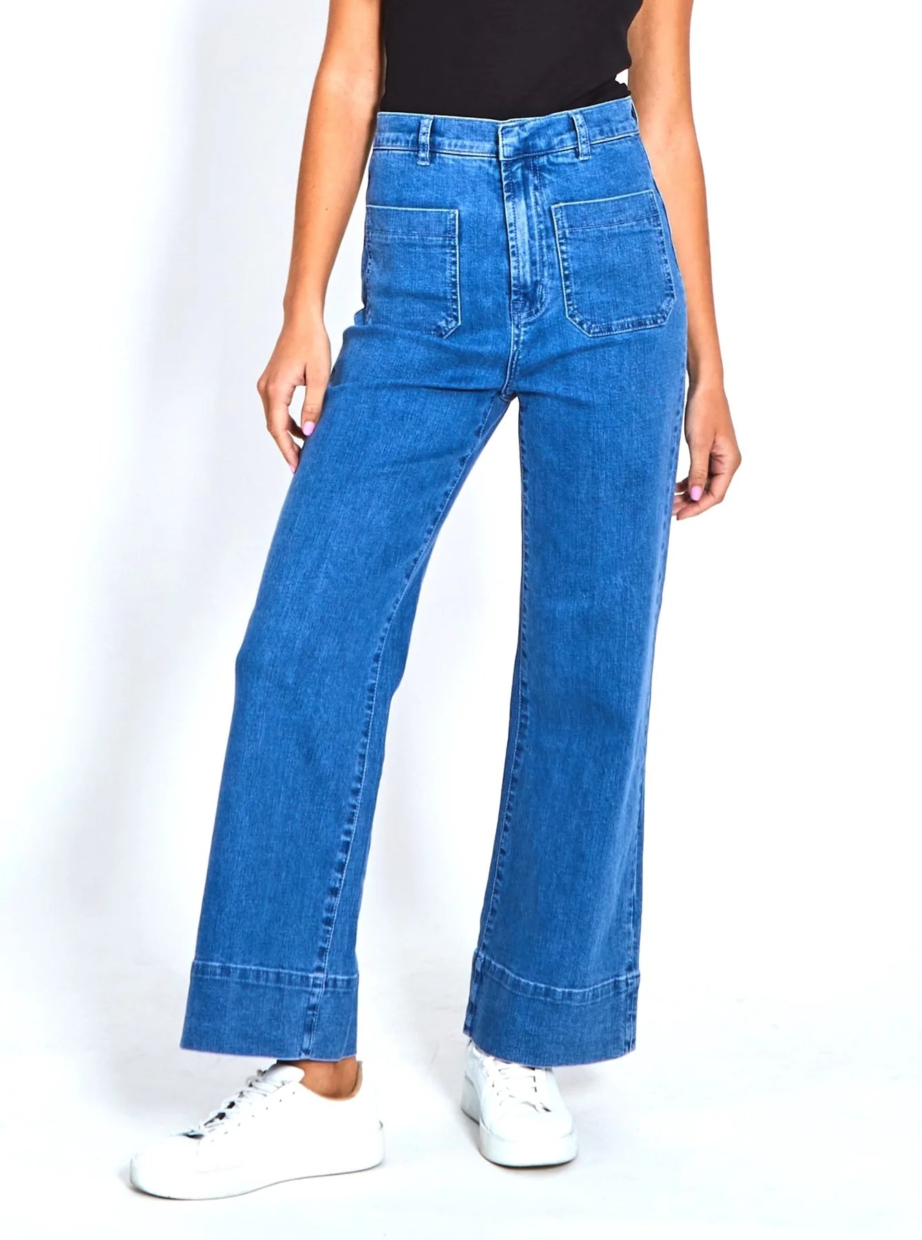 Monaco Milan Wide Leg Jeans - Blue