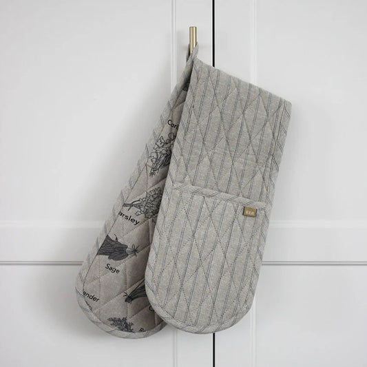 Raine & Humble Double Oven Glove | Charcoal Herb