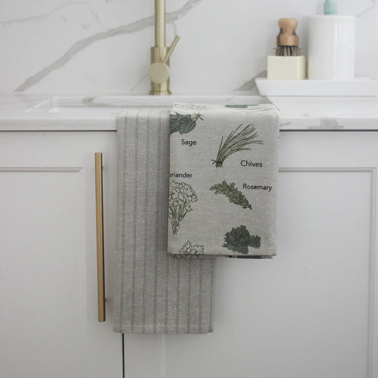 Raine and Humble Herb Tea Towel Set | Olive