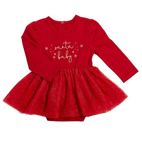 Santa Baby Dress - 6-12m