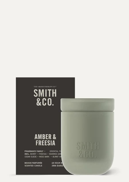 Smith and Co. Candle 250g | Amber and Freesia