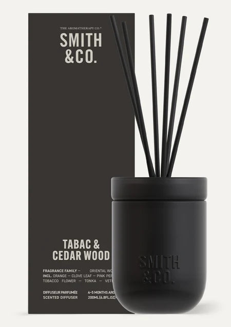 Smith and Co. Diffuser 200ml | Tabac & Cedar Wood