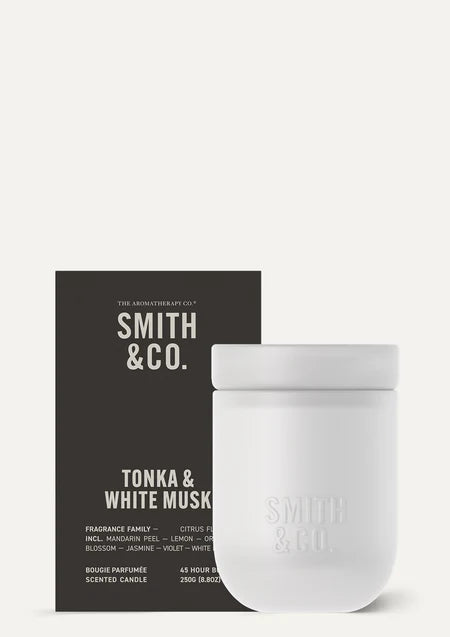 Smith and Co. Candle 250g | Tonka and White Musk