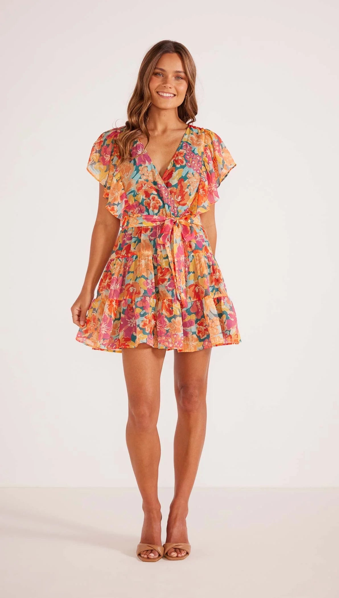 Mink Pink Valla Flutter Mini Dress