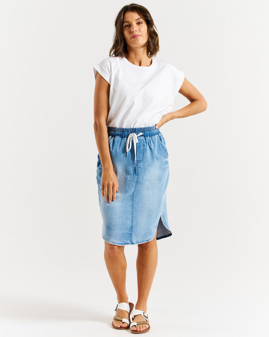 Betty Basics Alina Denim Skirt | Blue