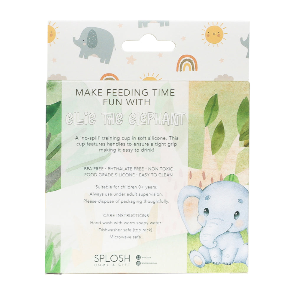 Splosh Baby Silicone Sippy Cup - Grey Elephant