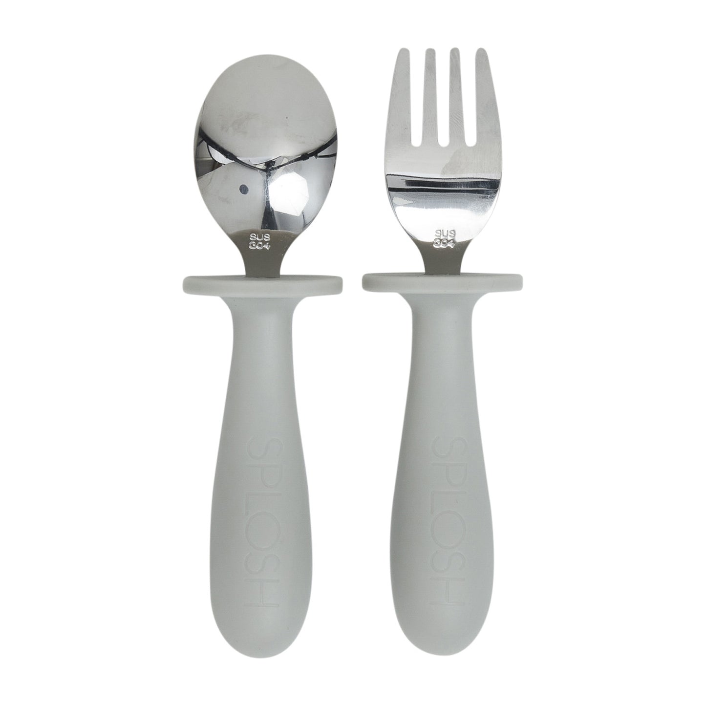 Splosh Baby Silicone Cutlery Set - Grey