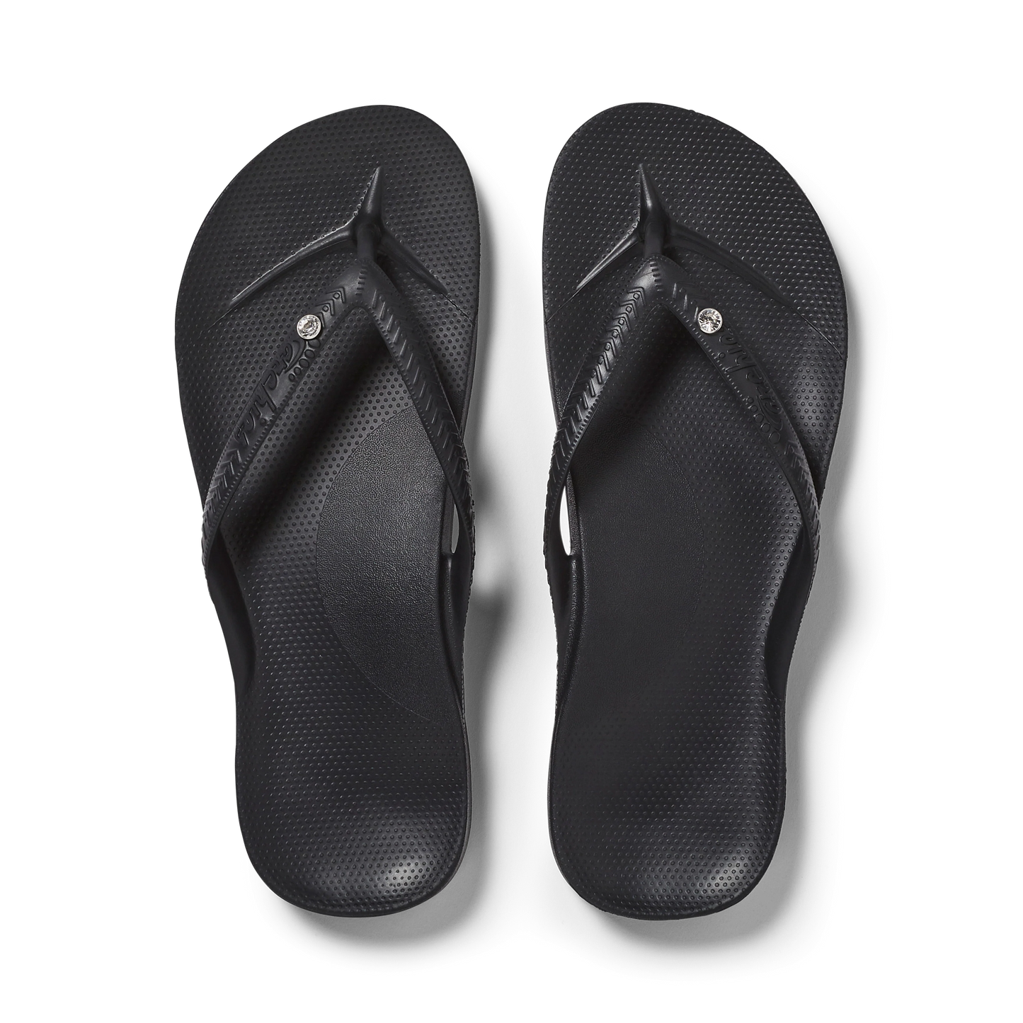 Archies Arch Support Jandals - Black Crystal