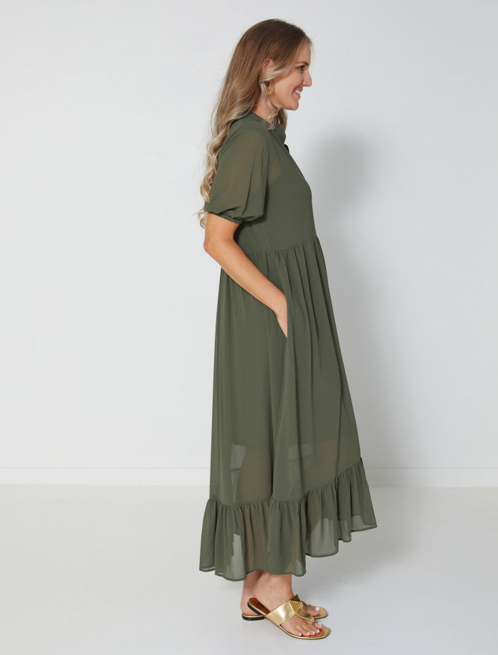 Stella + Gemma Calypso Dress - Forest Green