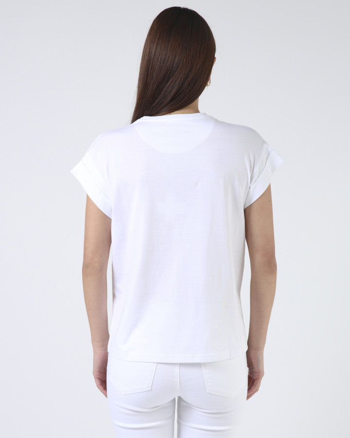 Stella + Gemma Cuff Sleeve Tee | Champagne Social