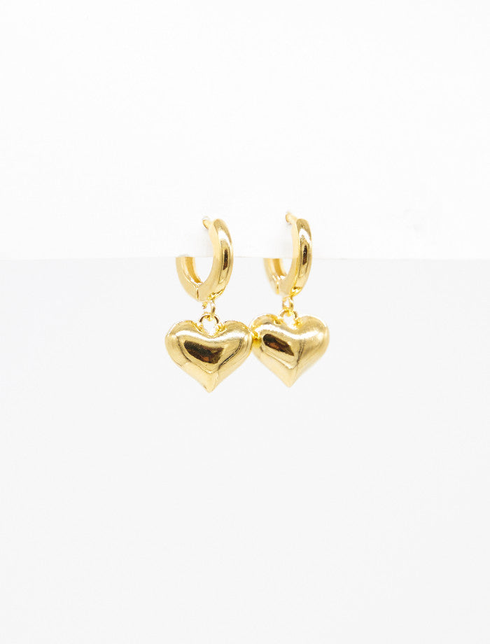 Stella + Gemma Huggie Heart Earring