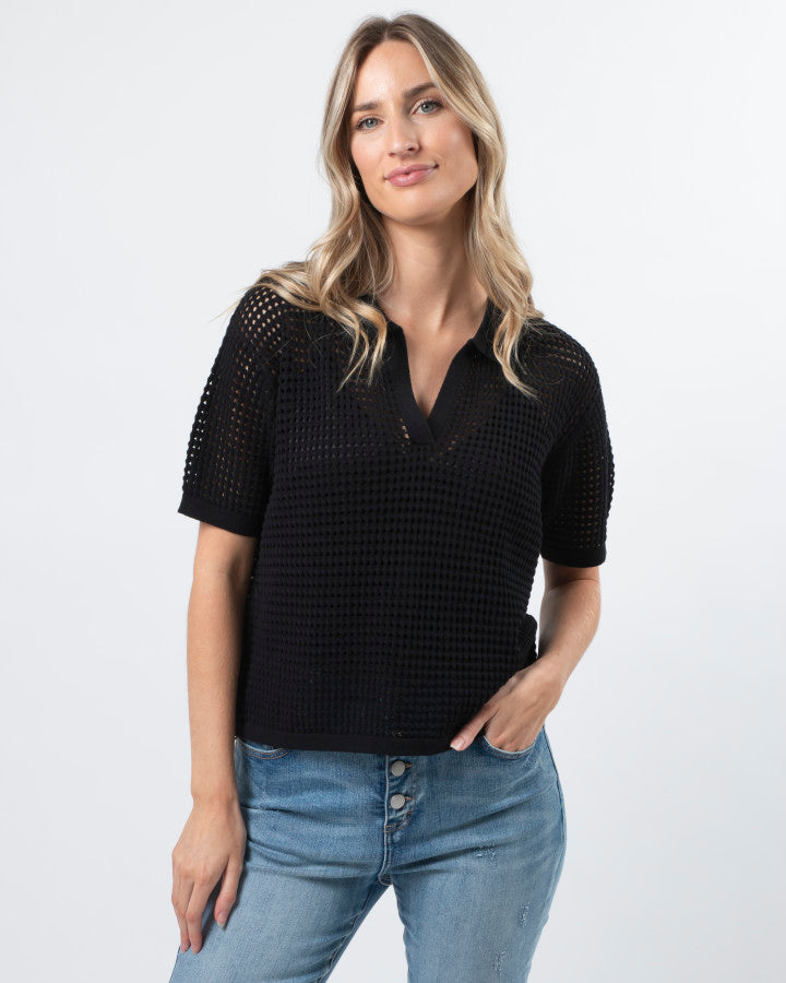 Stella + Gemma Jonah Knit Top | Black