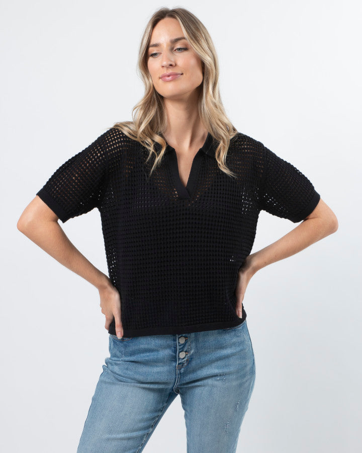 Stella + Gemma Jonah Knit Top | Black