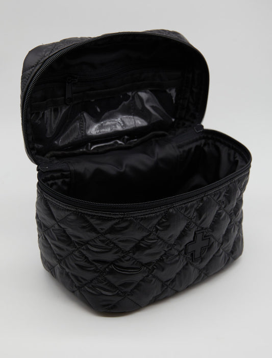 Stella + Gemma Makeup Bag - Quilted Black