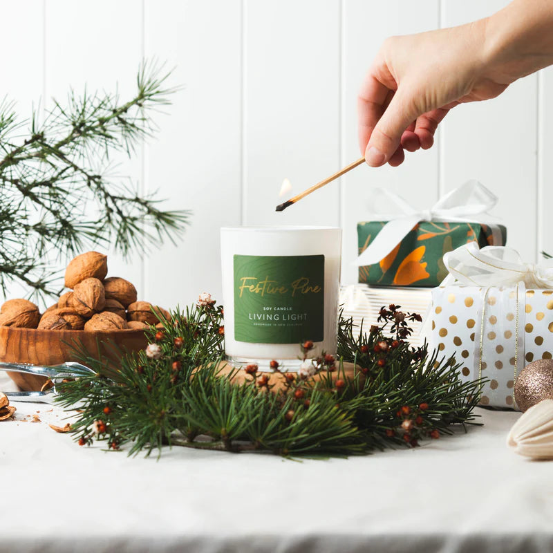 Living Light Festive Pine Soy Candle