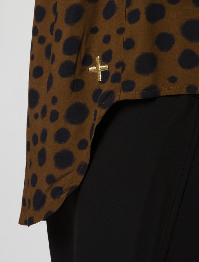 Stella + Gemma Polly Blouse - Choco Cheetah