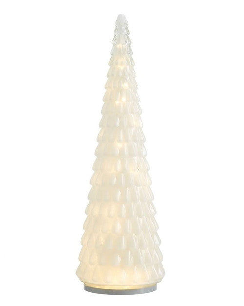 Stellar Lights White Frost Drop Glass Tree