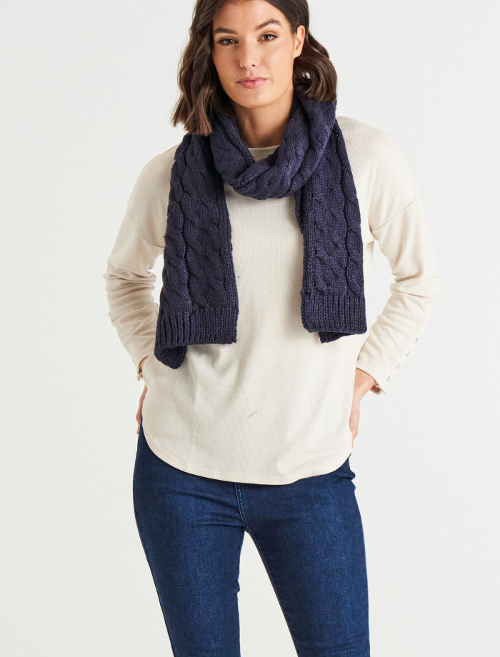 Betty Basics Thelma Scarf - Dark Navy